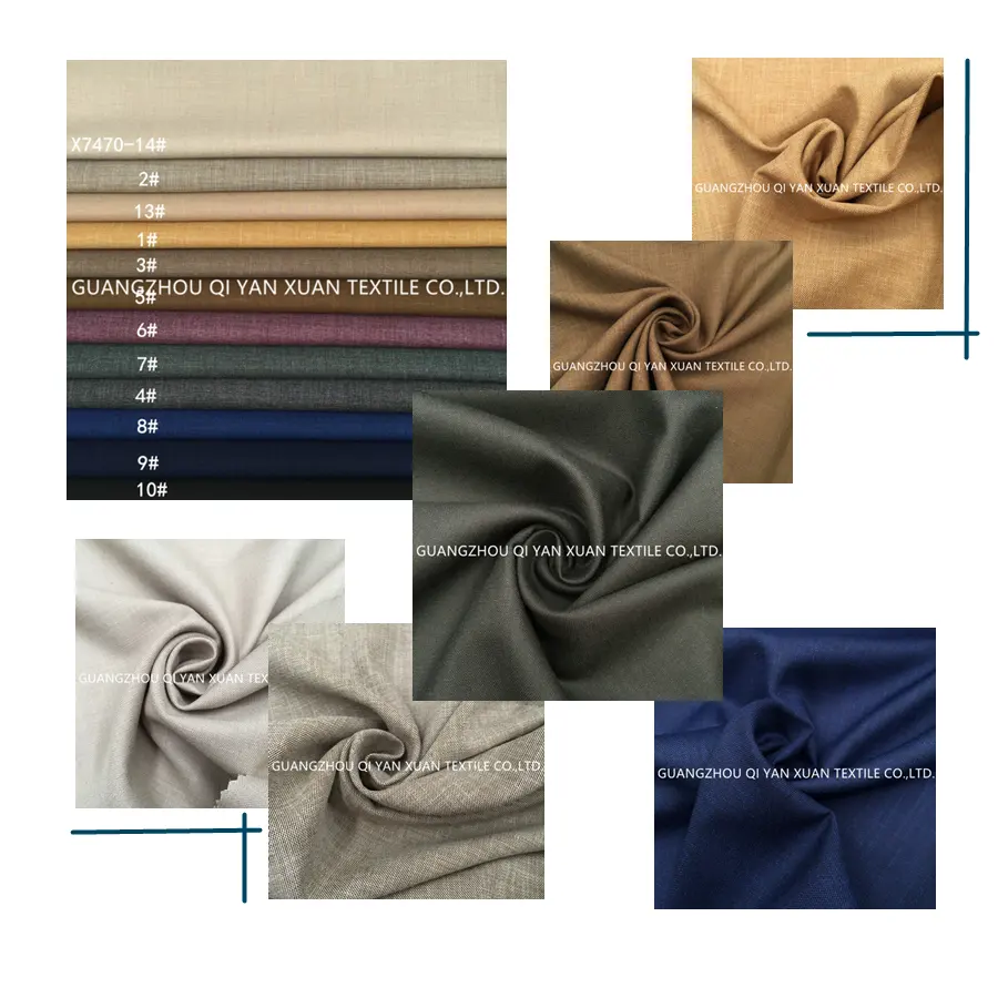 Spring and summer polyester wool blended elastic color twill men's suit jacket fabric manufacturer