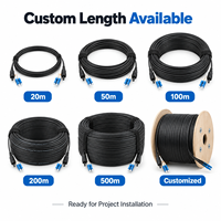 Kabel Serat Optik Pre-Connected FTTH Outdoor UKCC Single End Double End Patch Cord untuk Instalasi Telekomunikasi