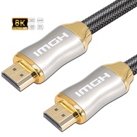 Câble HDMI 2.1 tressé en nylon Xput, 48 Gbps, ultra haute vitesse, prend en charge 8K 60Hz 4K 120Hz, mâle-mâle, pour ordinateur portable, téléviseur, moniteur