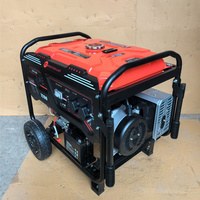 Générateur d'essence portable monophasé 5 kW 4 temps de haute qualité et à bas prix avec réservoir de carburant de 25 L, écologique pour la maison et le camping