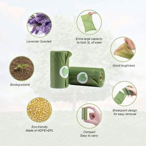 Meilleures ventes, rouleau de sacs à déjections canines biodégradables, sacs à déchets pour animaux de compagnie écologiques avec distributeur - Product Image 2