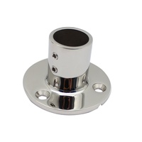 Accessoire de quai de bateau en acier inoxydable pour câble de 90 degrés, base ronde pour tuyau