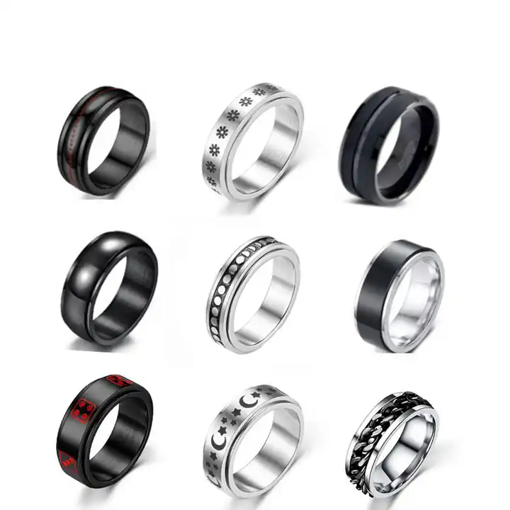 FIBO STEEL Stainless Steel Spinner Ring for Women India | Ubuy