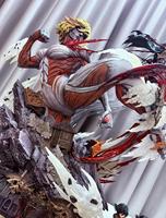 Escultura de Resina de Personajes Gigantes de Anime Japonés, para Colección y Decoración