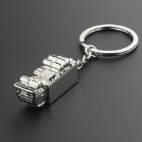 Porte-clés personnalisé au laser en 3D, en métal, en forme de camion, mini moto, voiture de course, ou voiture, avec pendentif