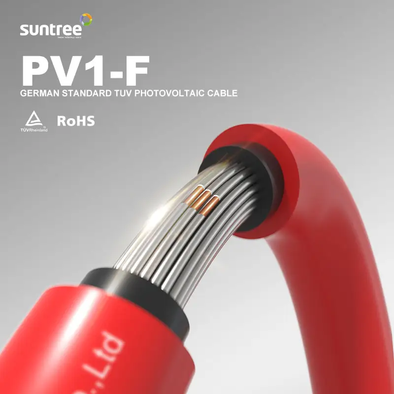 Solar panel wire PV1-f cable for solar panel connection to inverter  with a service life of 25 years