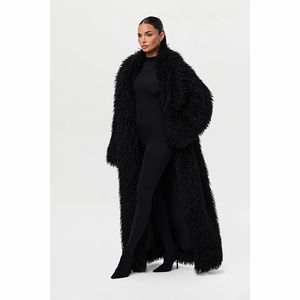 Cappotto Lungo da <span class=keywords><strong>Donna</strong></span> alla <span class=keywords><strong>Moda</strong></span> di Alta Qualità, Cardigan Ampio e Caldo, <span class=keywords><strong>Trench</strong></span> Invernale in Ecopelliccia Peluche - Product Image 1