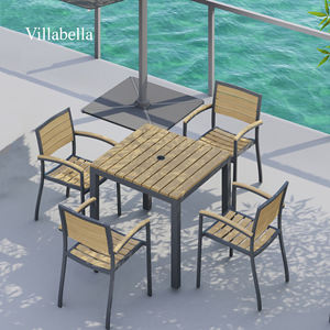 Set di Mobili da Esterno Commerciali in Alluminio, Set da Pranzo per <span class=keywords><strong>Giardino</strong></span> e Patio, <span class=keywords><strong>Tavolo</strong></span> e <span class=keywords><strong>Sedie</strong></span> per Ristorante e Terrazza - Product Image 1