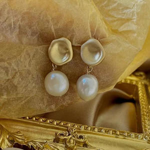 Accessoire en argent S925 pour perles DIY, tendance et à la mode, support vide pour boucles d'oreilles avec perle ronde de 8 à 12 mm, modèle 21585 - Product Image 2