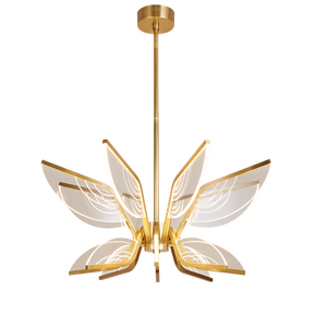 Copper 16 wings Customized Nordic Living Room <b>Bedroom</b> Decor <b>Ceiling</b> Farmhouse <b>Led</b> Chandelier Luxury Modern Brass <b>Lights</b> - Product Image 2