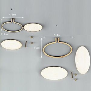 Bán Buôn Vòng Thêu Mặt Dây Chuyền Bằng Gỗ Mini Vòng Gỗ Hình Bầu Dục Hoops Quá Trình Làm Đồ Trang Sức - Product Image 6