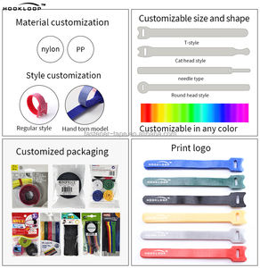 DSXHOOKLOOP Herbruikbare nylon kabelbinders Kabelhaak en klittenbandband Losmaakbare wikkelingen - Product Image 6