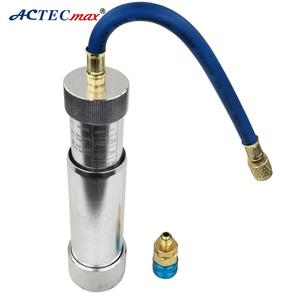 Injecteur de liquide frigorigène et de colorant pour climatisation automobile R134a, raccord femelle basse pression x 1/4" SAE mâle, à vis AC.135.304, outil pour système de climatisation R12/R134a - Product Image 1