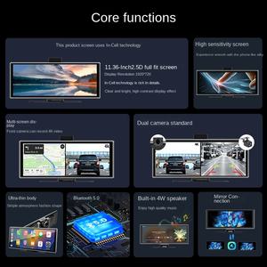 Portable 11.36 pouces sans fil Carplay MP5 lecteur tableau de bord USB 1 an enregistreur de conduite caméra pour système <span class=keywords><strong>audio</strong></span> de <span class=keywords><strong>voiture</strong></span> <span class=keywords><strong>Bluetooth</strong></span> - Product Image 2