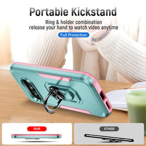 Funda Protectora para Teléfono Google <span class=keywords><strong>Pixel</strong></span> 10A, Resistente, de TPU y PC, 2 en 1, con Anillo Giratorio de 360 Grados, Anti-Impactos, Anti-Arañazos, Recortes Precisos - Product Image 6