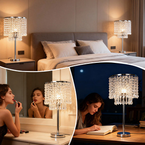Dimmable Led pha lê Đèn bàn Kim Loại Cơ sở AC tương thích hiện đại có thể điều chỉnh mắt-chăm sóc thân thiện với môi cho phòng ngủ phòng khách - Product Image 4