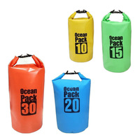Ocean Pack Sport Beach Gear 500d Pvc Sacs étanches personnalisés étanches 2L 5L 10L 20L PVC Ocean Pack Sac étanches