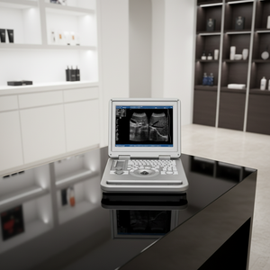 Interfaz de Usuario Intercambiable en Chino e Inglés para Dispositivos Médicos MT, Ecógrafo Móvil en Blanco y Negro - Product Image 1