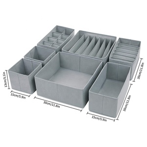 Tissu commode sous-vêtements placard organisateur boîte <span class=keywords><strong>de</strong></span> <span class=keywords><strong>rangement</strong></span> <span class=keywords><strong>tiroir</strong></span> <span class=keywords><strong>pour</strong></span> vêtements - Product Image 2