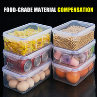 Boîte à salade rectangulaire en plastique transparente multifonctionnelle, hermétique et compatible micro-ondes, au design moderne, avec fermeture à clipser