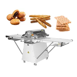 Deegdikte 1-40Mm Gebruikte Deegsheeter Prijs/Tafeldeegroller Machine / Pizza Croissant Deegsheeter