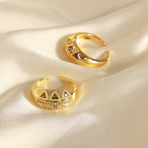 Meilleure Vente Bague Ouverte en Acier Inoxydable Plaqué Or 18K Anti-ternissement pour Femme, Idéale pour Anniversaire et Mariage - Product Image 4