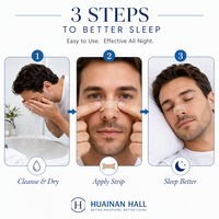 Bandelettes nasales anti-ronflement en forme de I, respirantes, non tissées, à base d'extraits végétaux, sans médicament, hypoallergéniques, 12 pièces, OEM, marque privée