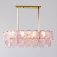 Lustre moderne décoratif en verre à fleurs multicolores pour restaurant, café, projet d'hébergement
