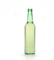 Bouteille en verre cylindrique de 500 ml avec couvercle scellé et étiqueté pour les spiritueux forts, le whisky, le rhum et autres spiritueux