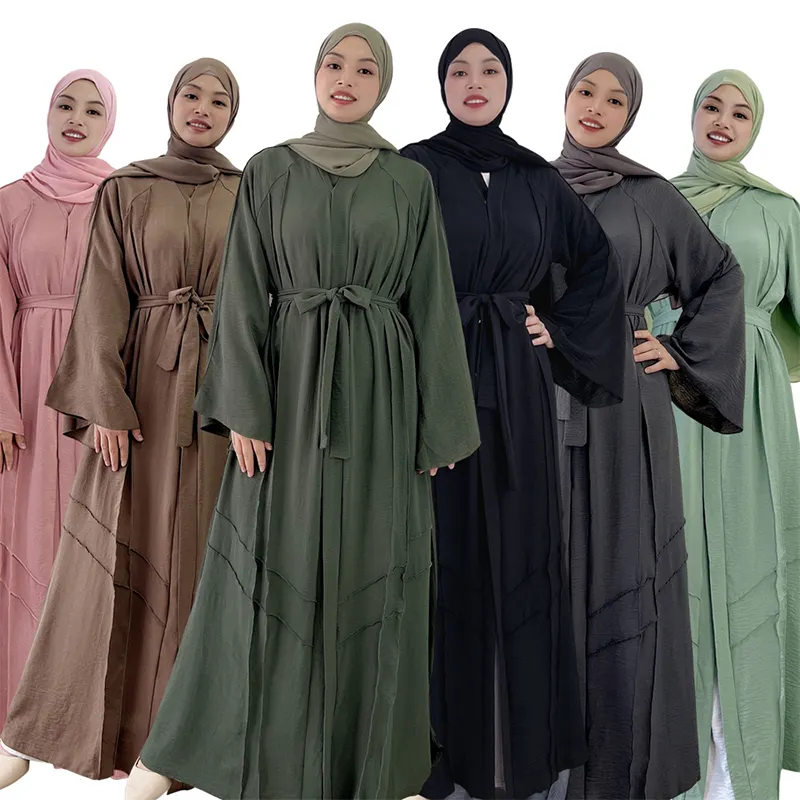 F360 # 秋のドレスレディース2022ムスリマイスラム服アフカラドバイ無地女性アバヤイスラム教徒のドレスアバヤ