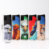 Briquet électronique à flamme jet en plastique, rechargeable et coupe-vent, pour cigares et cigarettes - Option cadeau d'affaires
