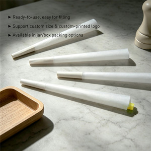 Conos Pre-Enrollados Personalizados, Papel de Liar Natural Marrón, Blanco y Rosa - Product Image 2
