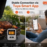 Thermomètre à viande intelligent Tuya Bluetooth, moniteur de température sans fil avec 4 sondes pour barbecue, four et cuisson