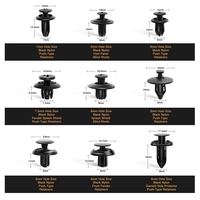 Kit de 191 pièces de clips de fixation automobiles neufs de haute qualité, attaches en plastique, rivets et goupilles de poussée pour voiture