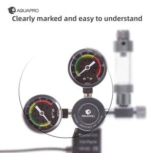 Aquapro Détecteur de <span class=keywords><strong>CO2</strong></span> électromagnétique à double manomètre <span class=keywords><strong>pour</strong></span> <span class=keywords><strong>aquarium</strong></span>, compatible avec les bouteilles en alliage d'aluminium et les extincteurs aux normes britanniques et américaines, <span class=keywords><strong>pour</strong></span> aquariums plantés - Product Image 2