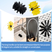 LIJIE Kit de brosse de nettoyage pratique et anti-rayures pour poêle et cheminée Outil de balayage en nylon pour mur intérieur
