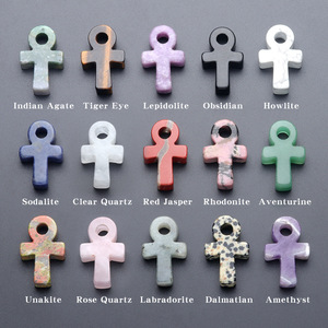 Fashion Religion Egyptian <strong>Ankh</strong> Necklace Cross Charm Pendant Crystal Agate Natural Stone Necklace <strong>Jewelry</strong> - Product Image 4