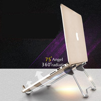 Soporte de aluminio para portátil con diseño plegable y peso ligero, bueno para disipar el calor