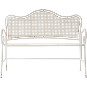 <span class=keywords><strong>Bancos</strong></span> plegables al aire libre del patio al aire libre del jardín del hierro forjado del metal enrollado blanco antiguo <span class=keywords><strong>de</strong></span> la me - Product Image 6