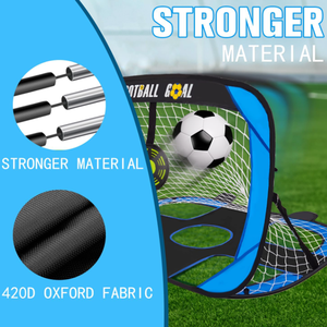 But de football portable design 2 en 1 Équipement d'entraînement extérieur pliable et facile pour les courts - Product Image 4