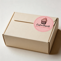 Etiquetas Personalizadas para Pastelería - Pegatinas Adhesivas Redondas Impresas con Diseño de Cupcakes Rosas para Empaque de Regalos de Comida Casera
