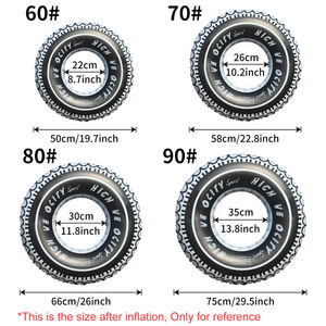 Anneaux de natation gonflables en PVC Offre Spéciale Tubes de pneu Flotteurs de piscine écologiques avec poignée confortable Fourniture de fabrication directe - Product Image 2