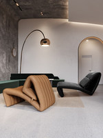 Fauteuil inclinable multifonctionnel moderne en PU de style italien DeSede, avec mousse élastique haute densité et structure métallique pour la maison