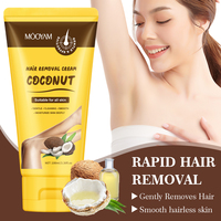Crème dépilatoire à l'huile de coco pour les aisselles, les jambes et les bras, crème dépilatoire hydratante, nourrissante et douce