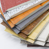 Panneaux muraux isolés pour revêtement extérieur de villas, entrepôts, bâtiments commerciaux, panneaux sandwich décoratifs en PU