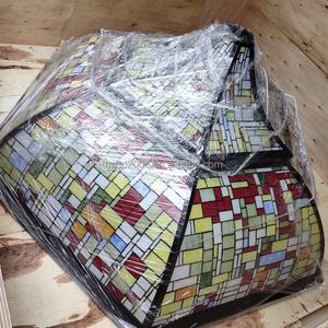 Dôme Tiffany en verre teinté avec cadre en fer pour applications extérieures, idéal pour bars, villas, hôtels et églises – Approvisionnement direct usine Chine - Product Image 4