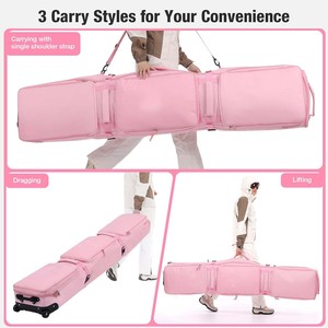 Free sample Single Snowboard and Snowboard <b>Boots</b> Travel Bag Multi-use Rolling Ski Bag Black Snowboard Bag Wheels Handle Straps - Product Image 4