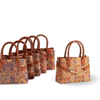 Tas Selempang Wanita Muli Mwai Retro Motif Kulit Kayu, Model Kotak, Fashionable, Serbaguna, Personal, Resleting, Bahan Poliester, Mewah Ringan