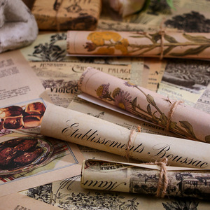 30 tờ mỗi gói vật liệu giấy cổ điển cảm hứng loạt cuốn sổ tay cổ điển cuốn sách vật liệu tự làm chạm đáy 8 mô hình - Product Image 4