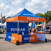 Tente de réception de qualité commerciale avec impression par sublimation, logo personnalisé, structure en alliage d'aluminium, montage facile, idéale pour les expositions